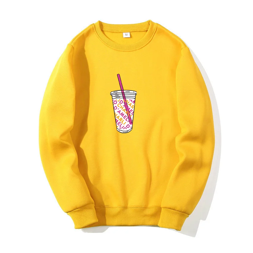 

New Lce Coffee Splatter Hoodie Sweatshirts Men Women O-Neck Pullover Fashion Fitness Streetwear Hip Hop Sportswear Tracksuit Top