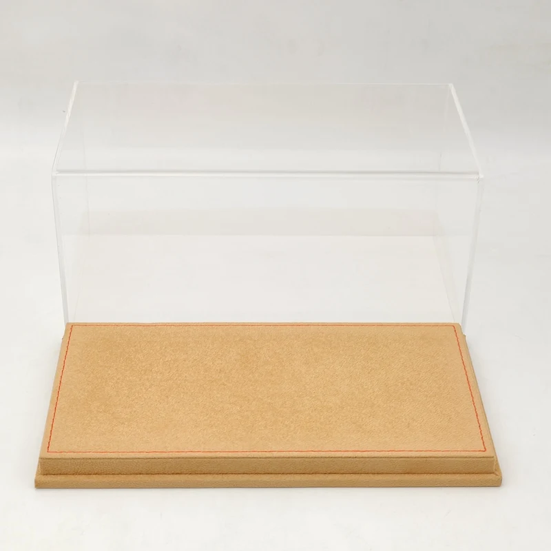 Thicken Acrylic Case Display Box Transparent Dustproof Storage Models Car Premium Base Brown Flannel Gifts Boxes 23cm |