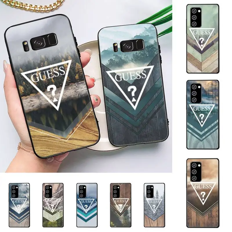 

Luxury Guess Forest Geometry Wood Nature Phone Case For Samsung Galaxy Note10Pro Note20ultra note20 note10lite M30S