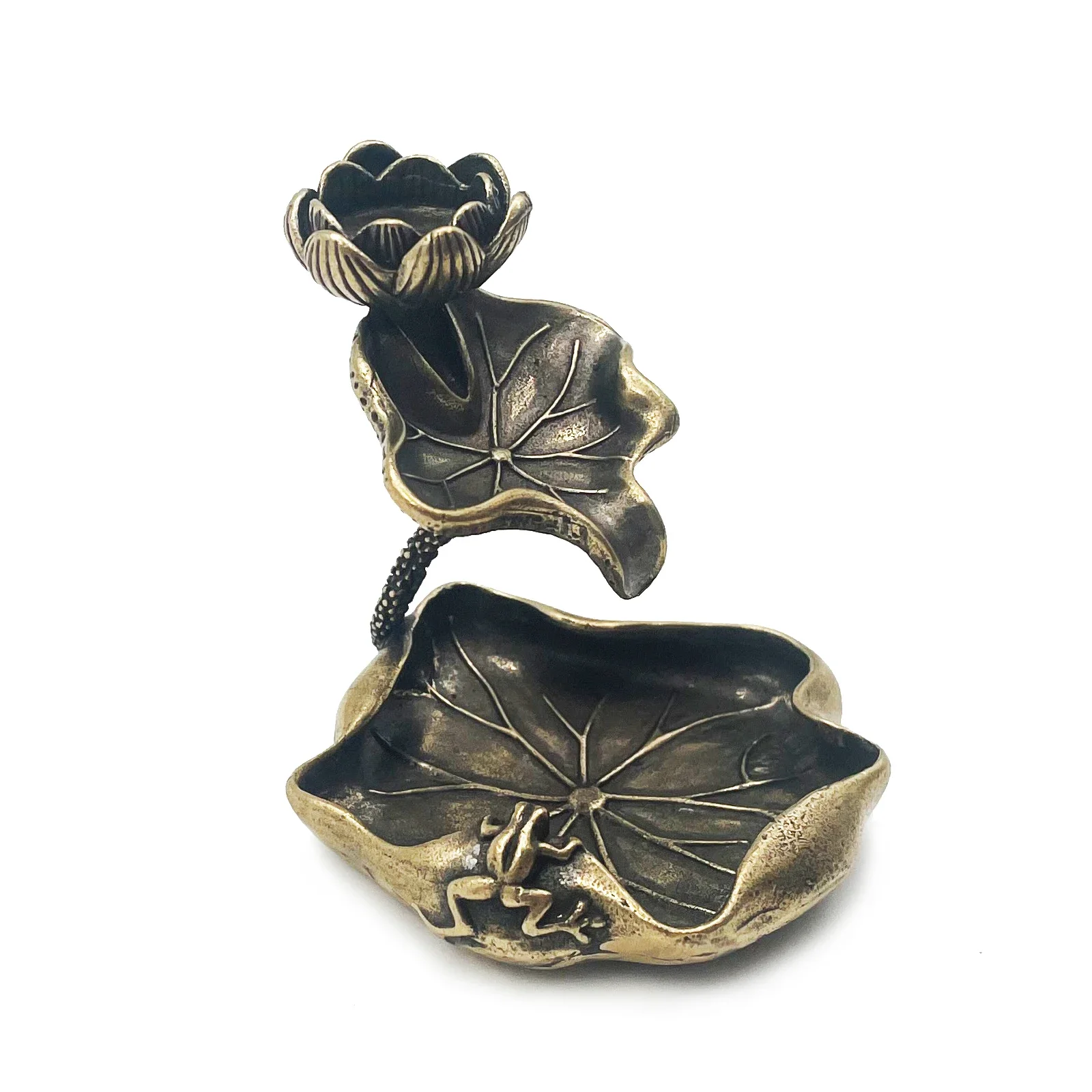 

Курильница из меди в форме листа лотоса