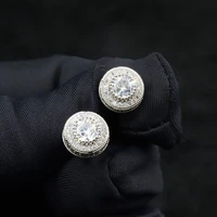 3a zircon s925 pure silver ear nail inlaid stone mens and womens fashion party femme wedding luxury jewelry brand new