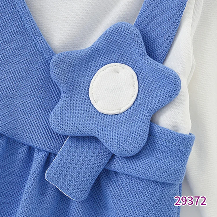 Children's clothing 2022 autumn new baby onesie small fresh blue baby long-sleeved romper
