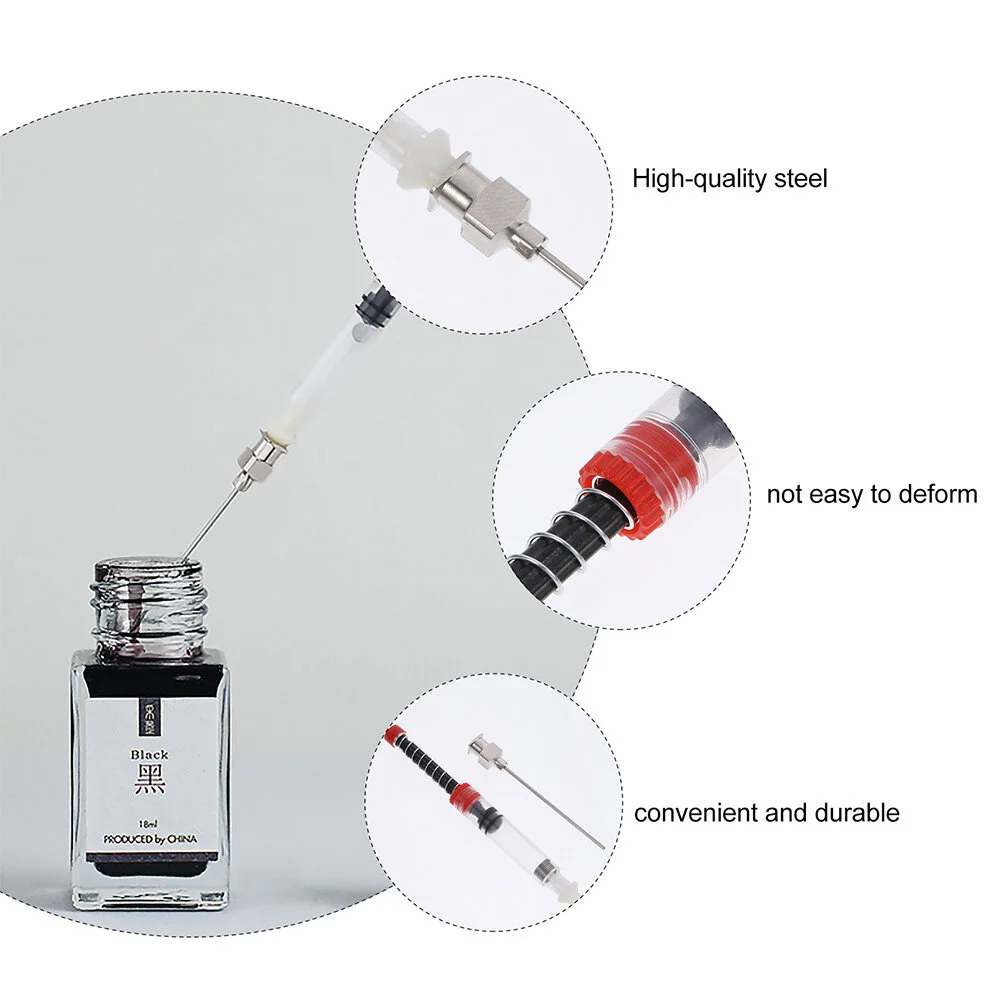 

4 Pcs Accessories Ink Absorption Fountain Pen Auxiliary Absorber Syringe Tool Filler Assistant Student