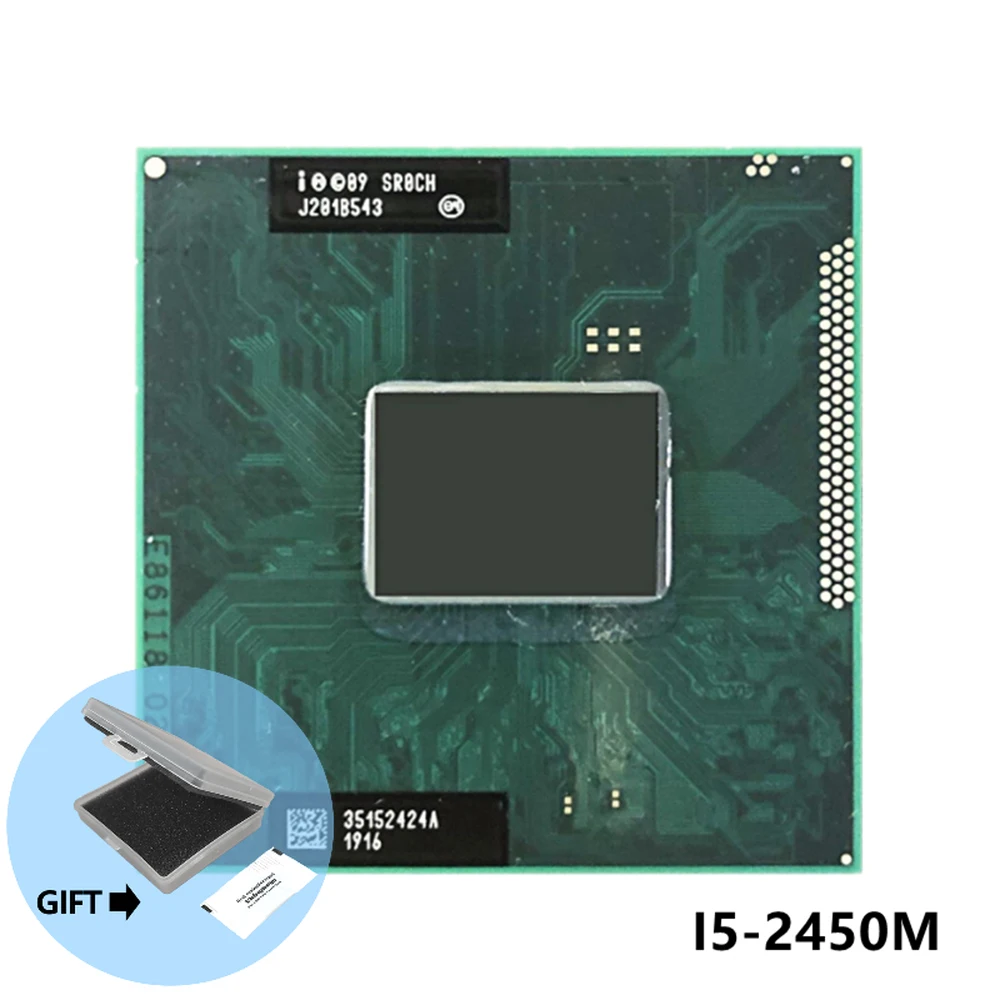 Intel Core i5-2450M i5 2450M SR0CH 2.5 GHz Dual-Core Quad-Thread CPU Processor 3M 35W Socket G2 / rPGA988B