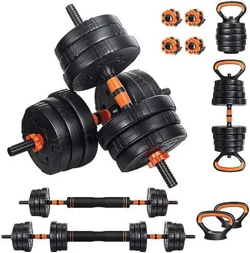 

Adjustable Dumbbell Set, 22/44/66/88lbs Free Weights Dumbbells for Home Gym, 4 in 1 Set, Barbell Set, Dumbbell Set, Kettlebell S