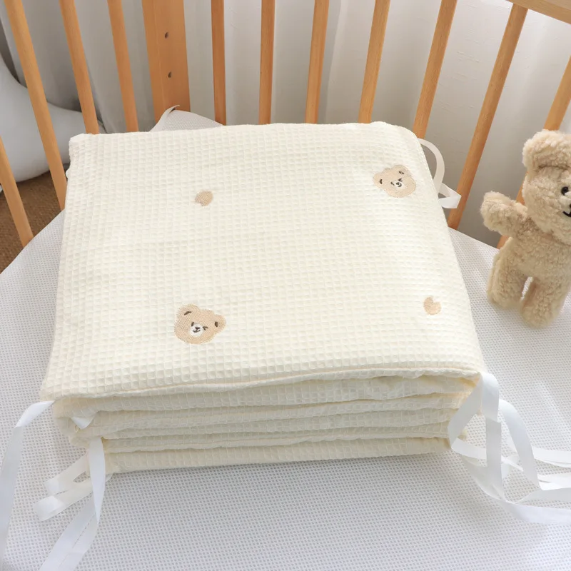 Baby Bumpers Crib Bear Bunny Embroidered Newborn Cot Bed Bum