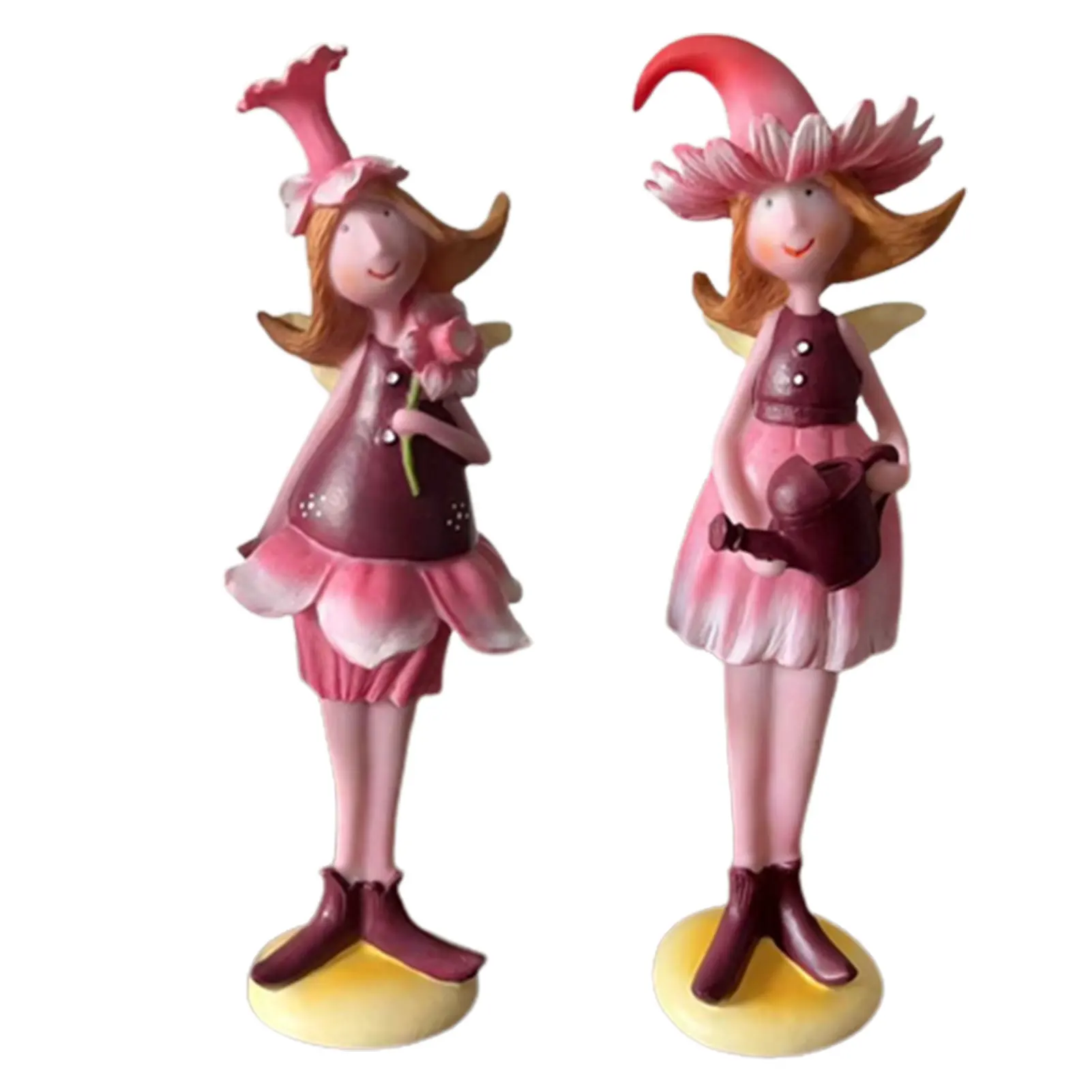 

2 Pcs Floral Fairy Outdoor Figurine Enhance Garden Landscaping Project for Garden Balcony Yard Lawn