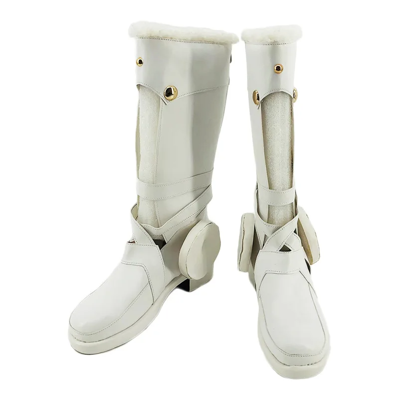 Аниме Mamusume красивые туфли дерби Oguri для косплея белые длинные сапоги косплей