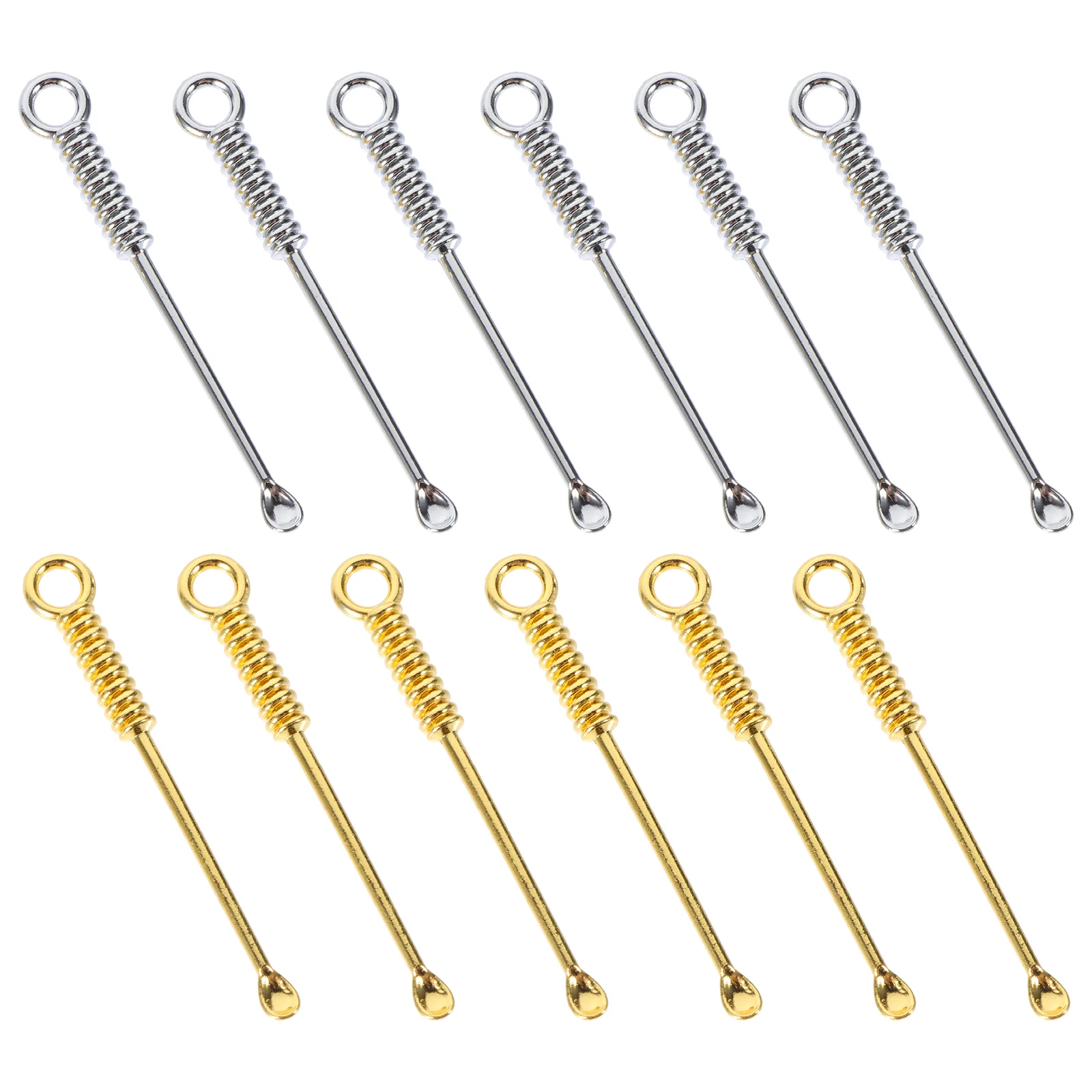 

Spoon Mini Scoop Tiny Scoops Measuring Spoons Pendant Metal Micro Filling Vials Gold Scooper Pendants Sampling Set Teaspoon