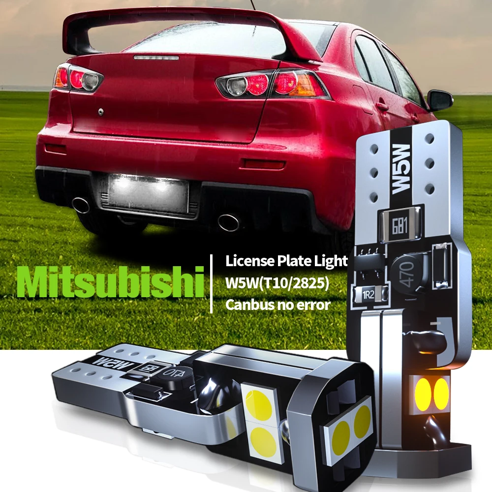 

2x LED License Plate Light W5W T10 Canbus For Mitsubishi ASX Carisma Colt Eclipse Galant Grandis Lancer Outlander Pajero Shogun