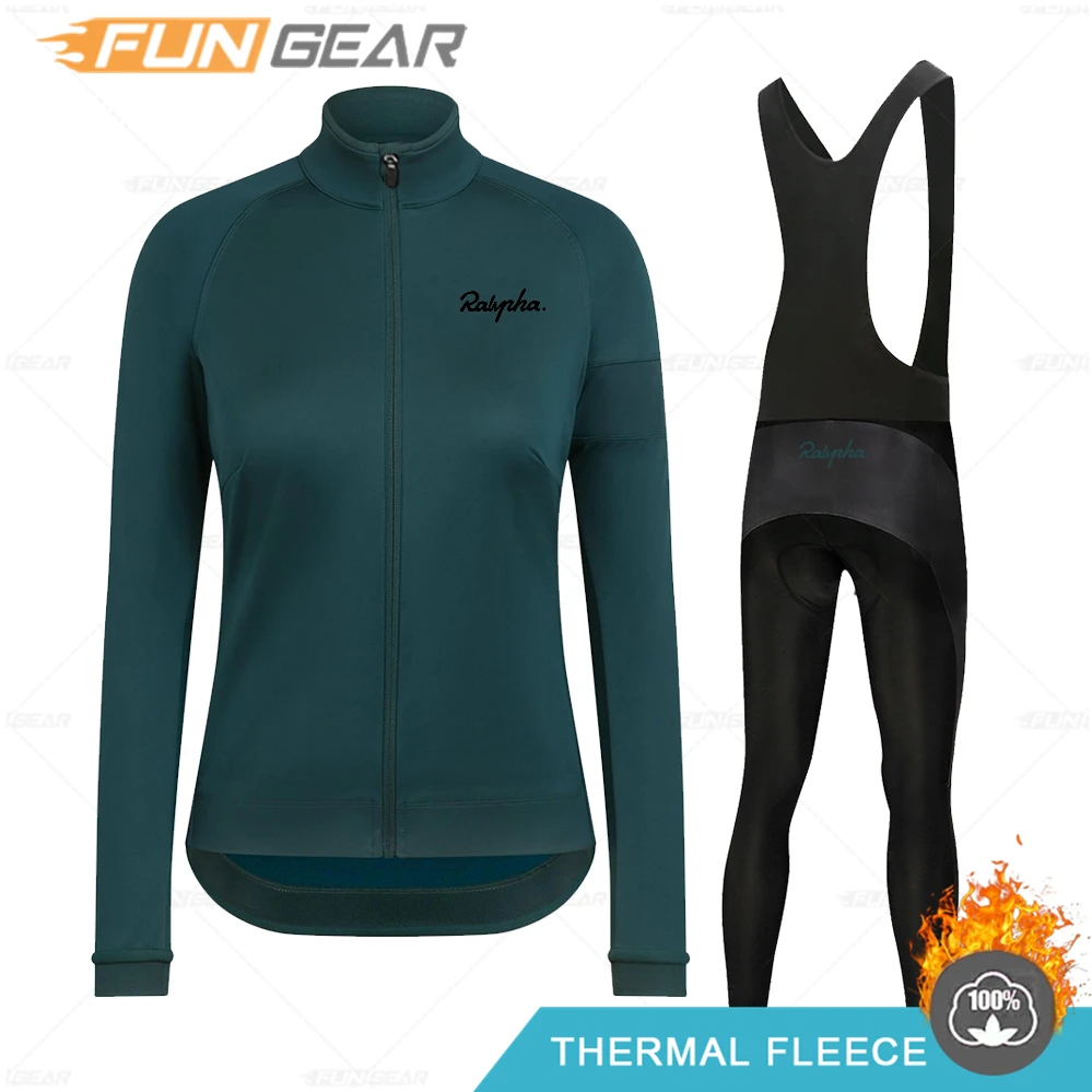 Women Cycling Jersey Winter Jacket Thermal Fleece Sweatshirt Lady Bicycle Long Sleeve Tops Female Bike Training Ropa Ciclismo