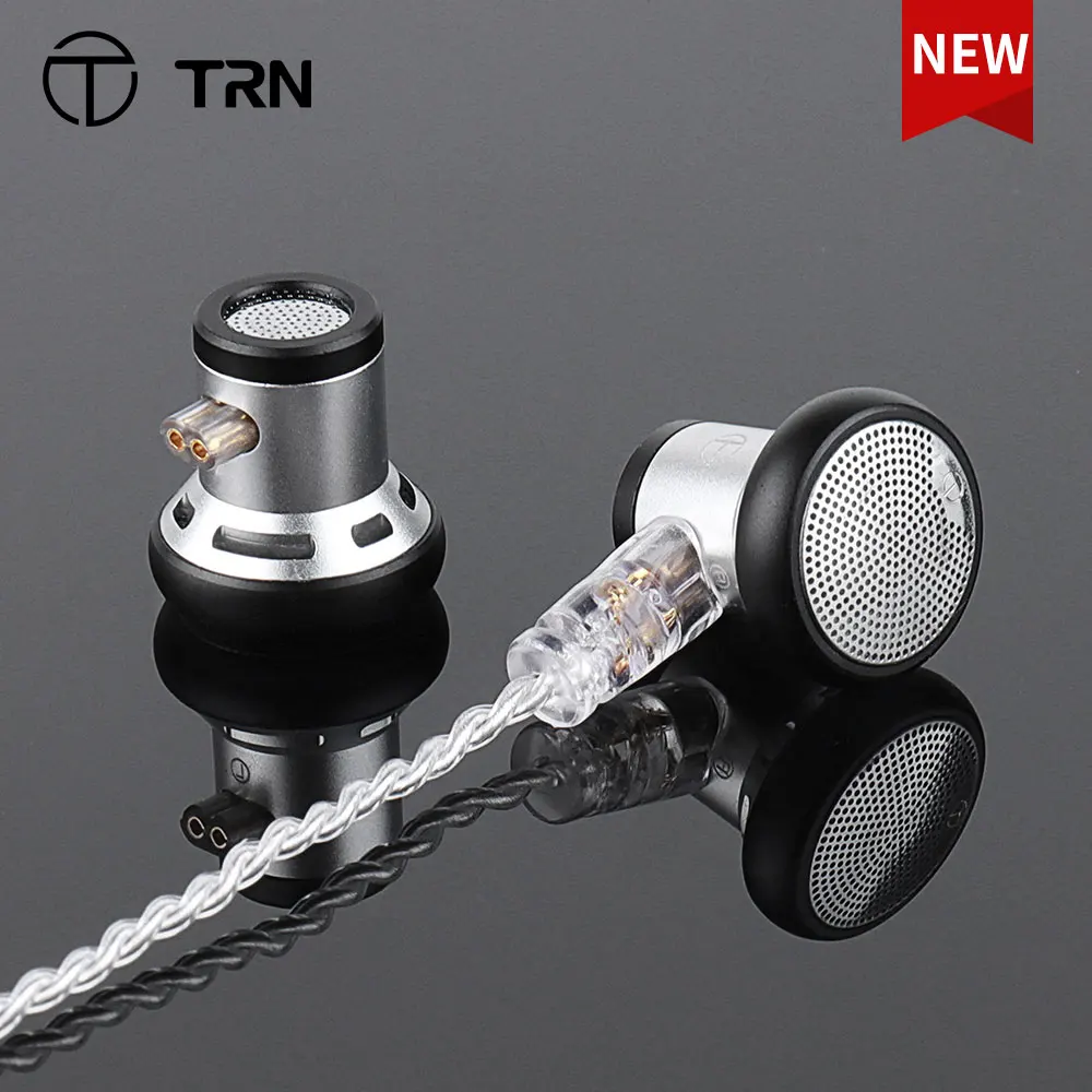 TRN EMA 14.2mm Dynamic Driver In Ear Earphone Bass Metal Flat Head Plug Earburd Replaceable Cable For TRN Kirin MT1 VX Pro V90