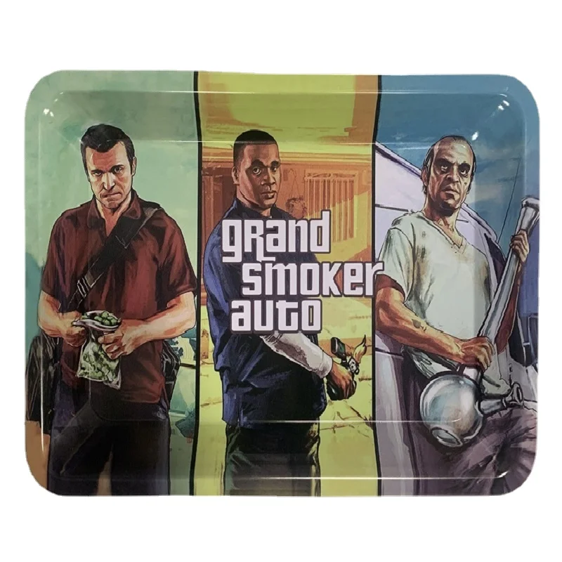 

10PCS Weed Rolling Tray Metal Cigarette Smoking Rolling Tray Herb Tobacco Tinplate Plate Discs Smoke Cigarette Paper Tray