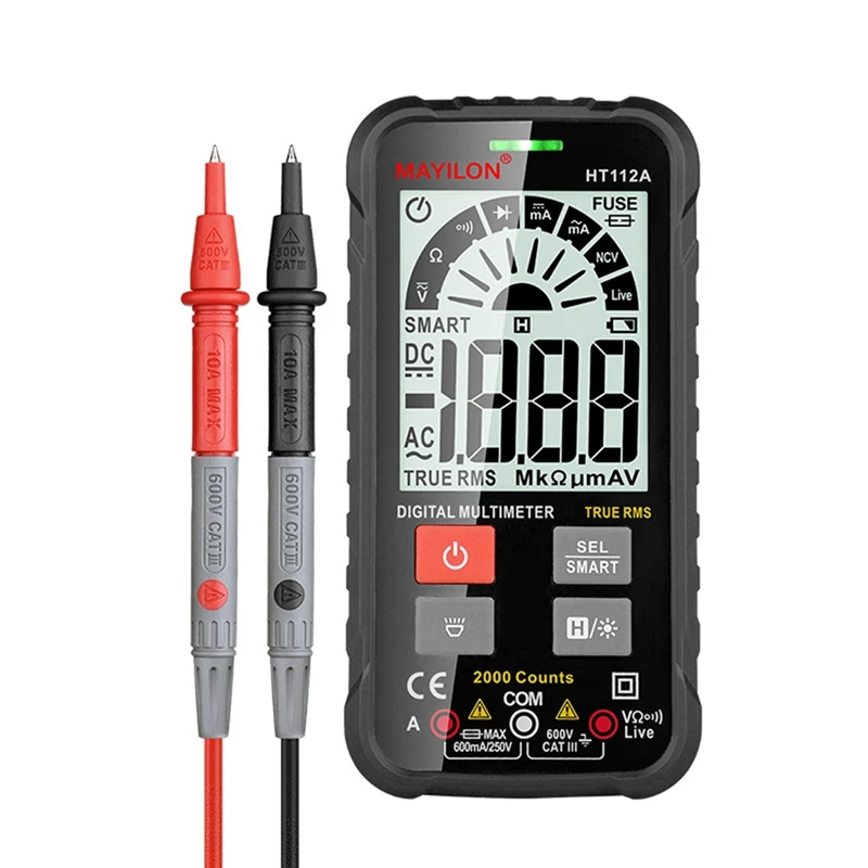 

MAYILON Digital Smart Multimeter Auto Range DMM Voltmeter True RMS NCV Voltage Meter 4000 Counts Multitester