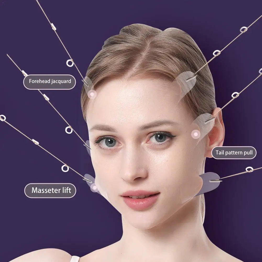 

Невидимые наклейки на лицо, наклейка для подтяжки шеи и глаз, наклейка против наклеек, лента для похудения и подтяжки лица, пластырь для морщин, лента для удаления морщин D3J6