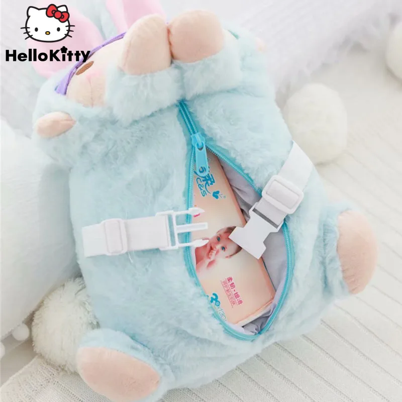 Скидка Sanrio плюшевая коробка для ткани Hello Kitty Cinnamoroll My Melody Purin Мягкие плюшевые игрушки держатель для автомобильного заднего сиденья салфетка чехол а...