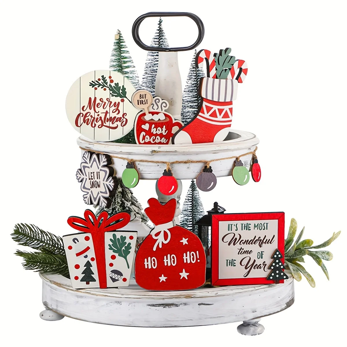 12 шт./набор Деревянные Подносы в несколько рядов