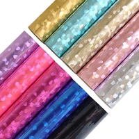 30135cm iridescent gravel pattern faux leather fabric for sewing bow earring bag bookcover craft material diy shiny leatherette