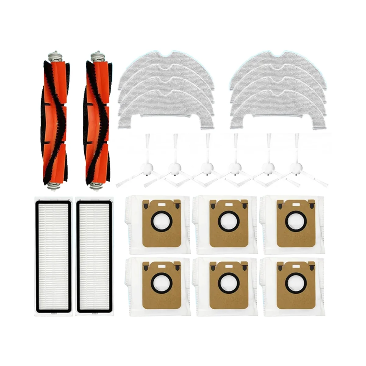 

Запчасти для робота-пылесоса Bot D10 Plus RLS3D, основная боковая щетка, фильтр НЕРА, насадка на швабру