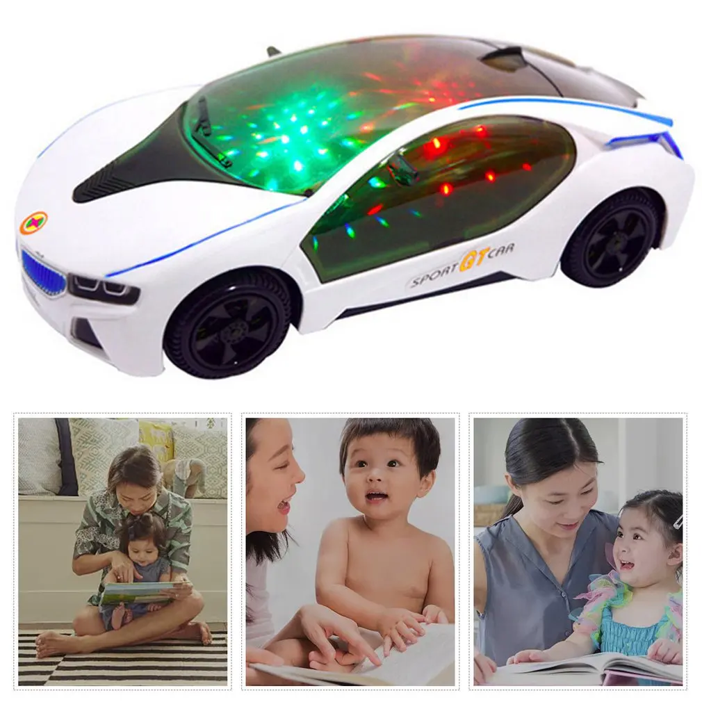 

3D LED Car Toys With Music And Light Luminous Automatic Steering Car Toys Music Sound Electric Kids Children Boys Gift Toy