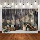 Фон для фотосъемки Mehofond Весна джунгли дикие зеленые растения цветы мальчик 1-й день рождения торт разбивать фон фотостудия