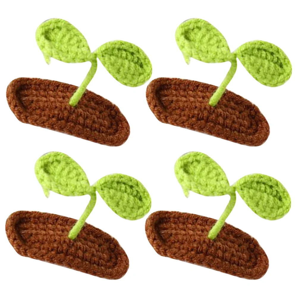 4 шт. заколки для волос девочек ручная работа трехмерная шпилька с ростками травы