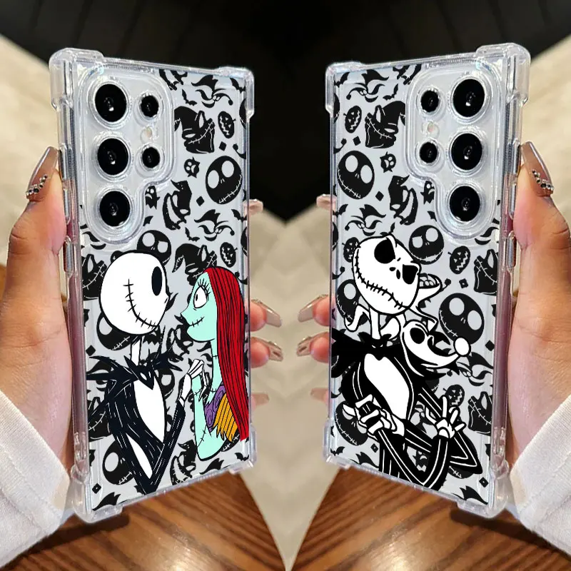 Фото Прозрачный чехол для телефона Jack Skellington Nightmare Before Christmas для Samsung Galaxy S26 S25 S24 Ultra S23 S22 Plus S21 S20 FE №1
