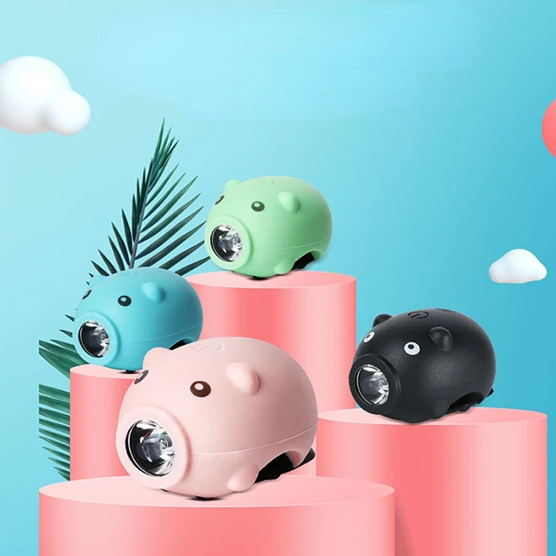 

Children's Bicycle Pig Horn Light USB Charging Cycling Accessories Bicycle Front Light Outdoor Products
