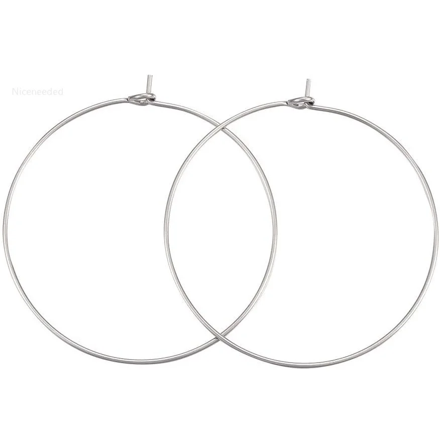 

About 100pcs 304 Stainless Steel Wine Glass Earring DIY Material for Hoop Earrings Meatl Earring Findings for Jewelry Making