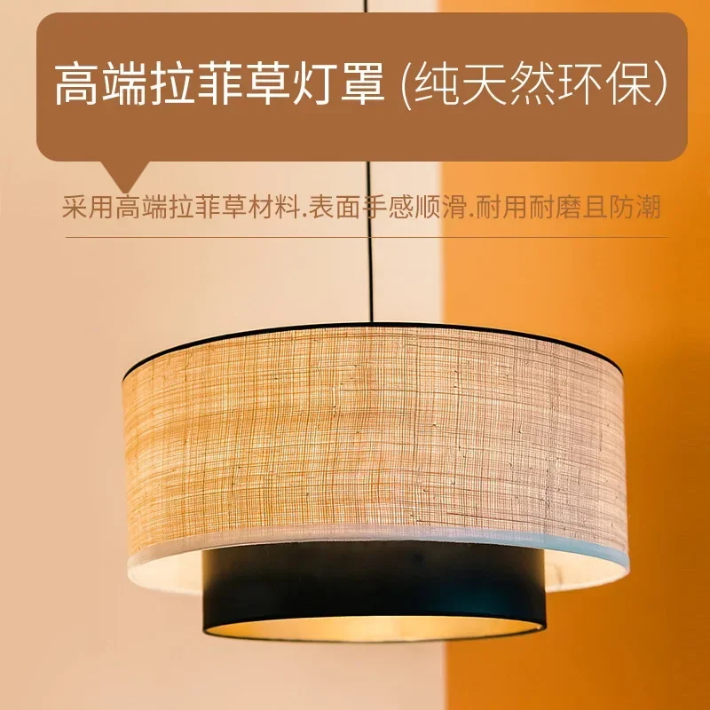 Ретро средневековый подвесной светильник Ваби-Саби из ротанга потолочная люстра