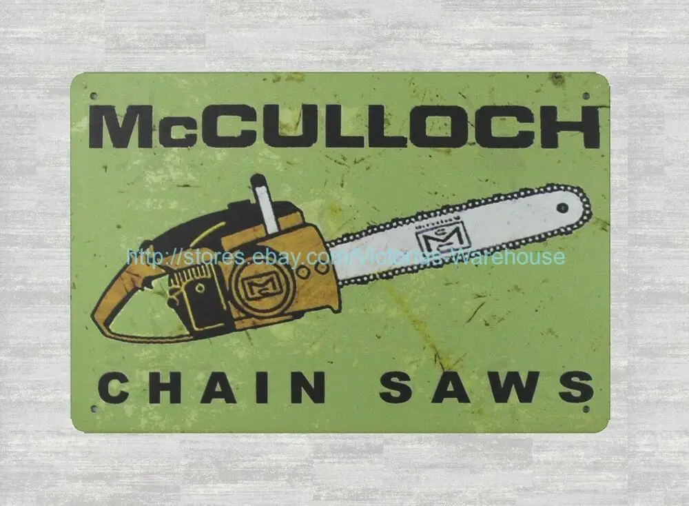 

Наружные настенные украшения для сада, цепные пилы маккуллока, металлический жестяной знак