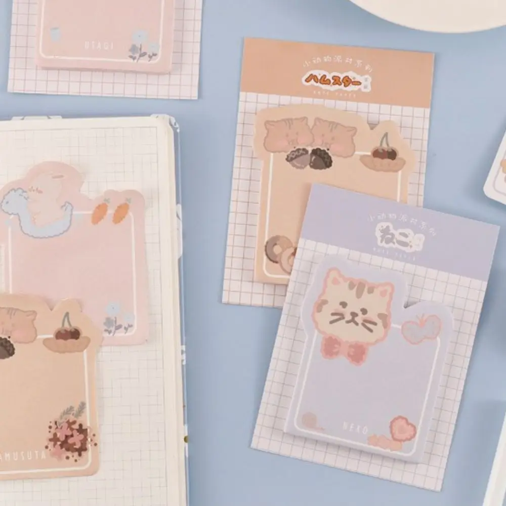 

1Pcs Cute Animals Series Sticky Note Student Message Sticker Creative Memo Pad Scrapbooking School Label Stationery