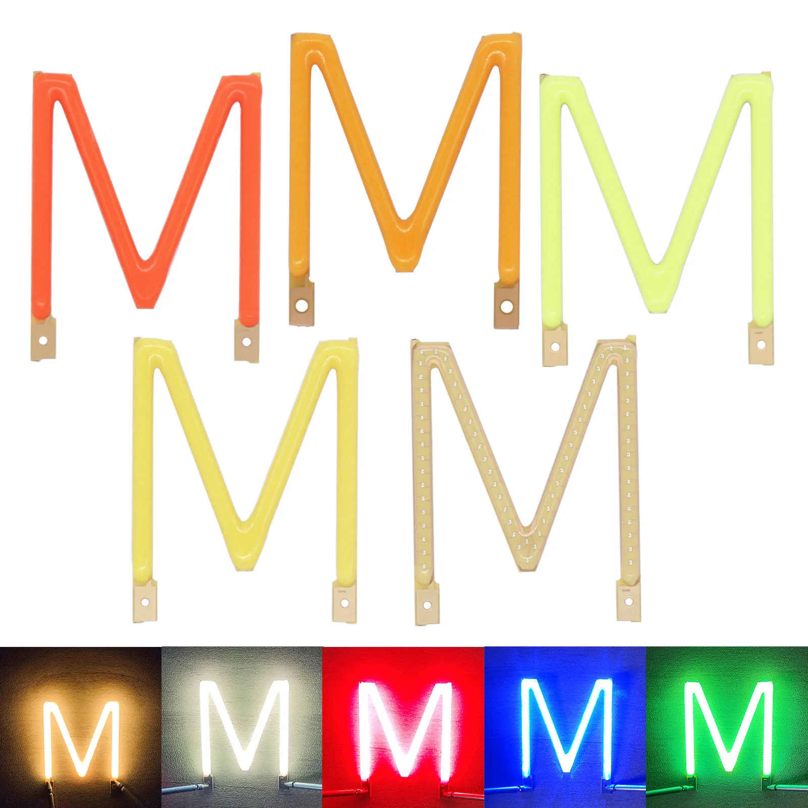 

LED English Letter Filament M DC3V LED COB Edison Bulb Candles Diodes Party Wedding Interior Decoration Lighting Accessories DIY