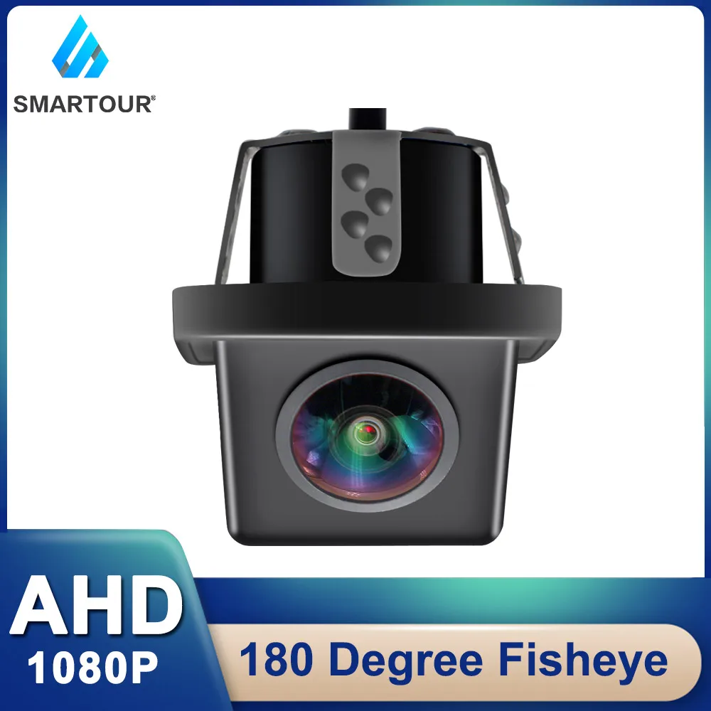 SMARTOUR рыбий глаз 1080P CVBS HD AHD CCD Автомобильная камера ночного видения заднего вида для парковки черная Автомобильная камера для Android DVD монитор