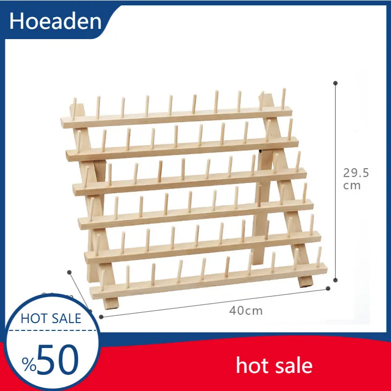 

Detachable Wooden Thread Holder 60 Spools Sewing Embroidery Thread Rack Organizer Wall Hanging Cones Stand Shelf Tool