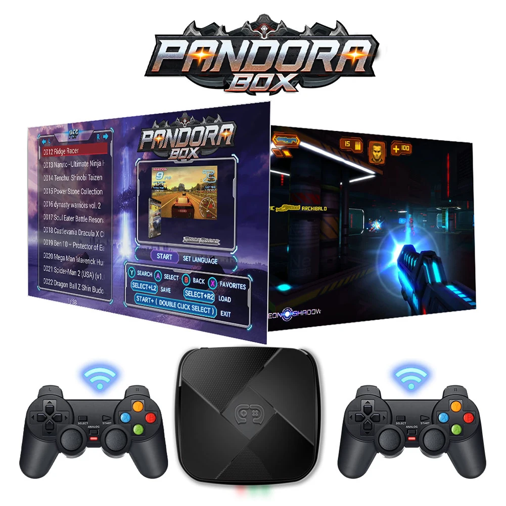 

Игровая консоль для видеоигр 32G со встроенными 10000 + играми, ретро консоль с беспроводным джойстиком контроллера для PSP/N64/PS i3, английская верс...