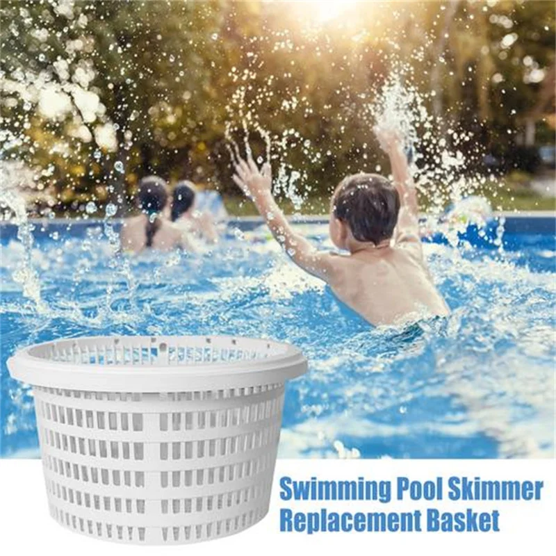 

Durable Pool Filter Basket Replacement Pool Skimmer Baskets Round Strainer Basket Skim Remove Leaves Bugs and Debris For Pools