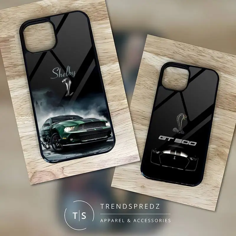 

Brand Car Ford Shelby Phone Case PC+TPU For Iphone Apple 12 Pro Max 13 11 14 Mini 6S 7 8 Plus X Xs XR SE Luxury Cover