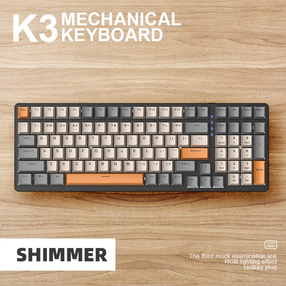 

T60 Mechanical Keyboard 100 Keys Red/Green Switch USB Wired Mechanical Gaming Keyboards RGB Backlight Type-C Personalized Keycap