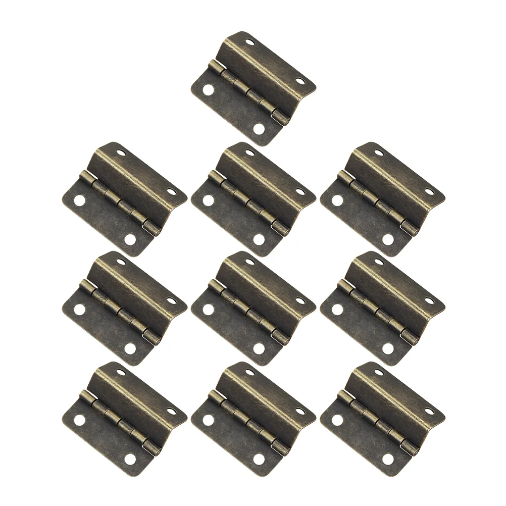 

10pcs Iron Plating Four-hole Hinge Wooden Box Inside Outside Installation Hinge