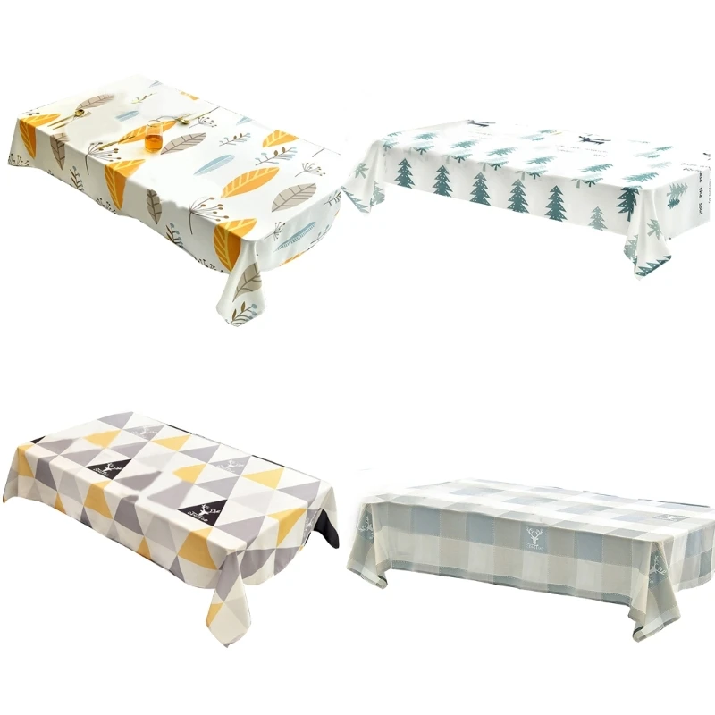 

Restaurant Kitchen Rectangular Tablecloth Table Decorations for Kitchen Dinning Room Oilproof Waterproof Wedding Cloth Dropship