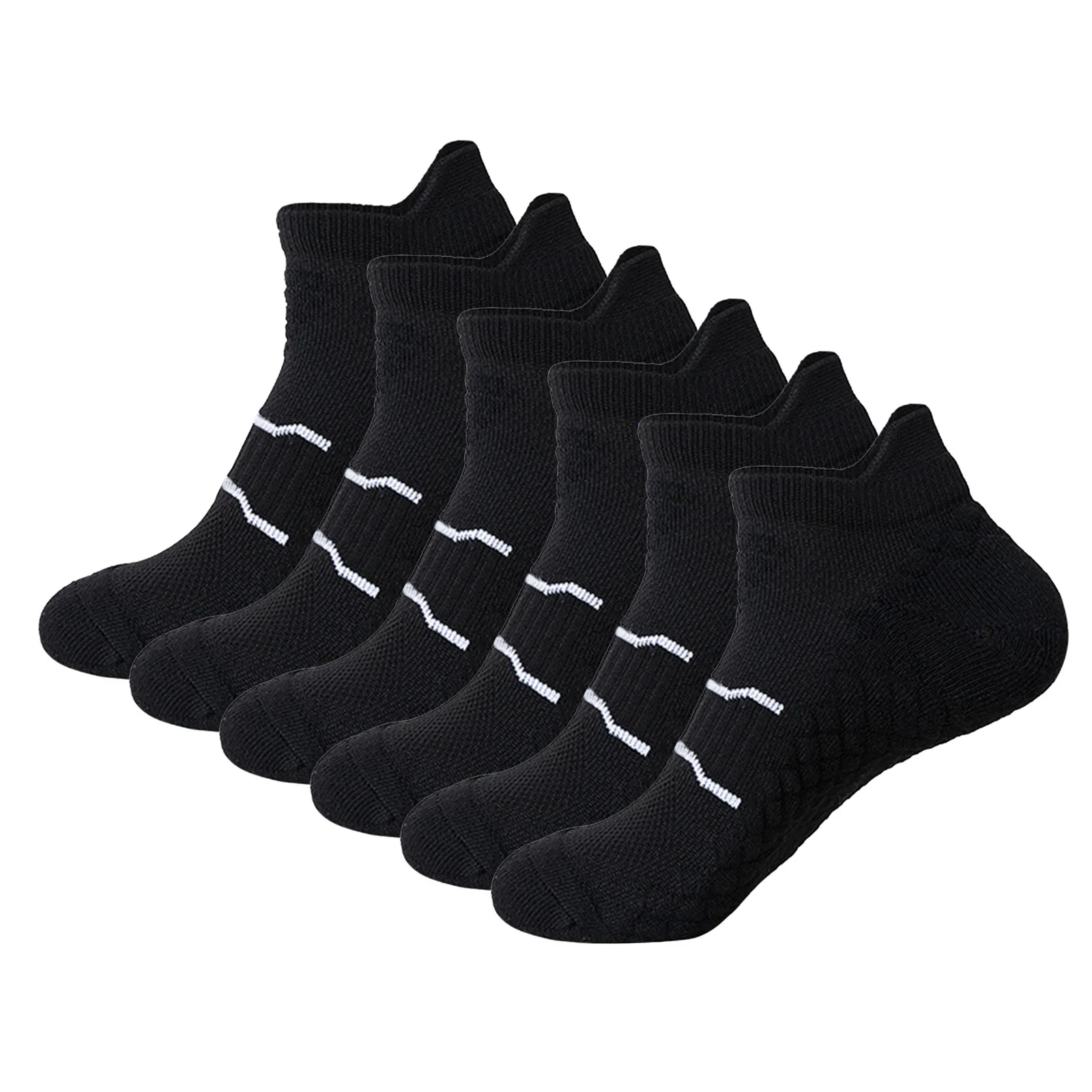 6 Pairs New Professional Outdoor Men and Women Sports Socks Athletic Colorful Unisex Towel Bottom Running Socks for Men