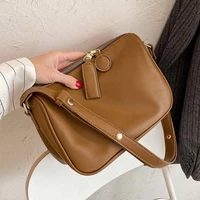 winter 2022 small soft pu leather crossbody bag ladies simple shoulder bag luxury trend brand handbag