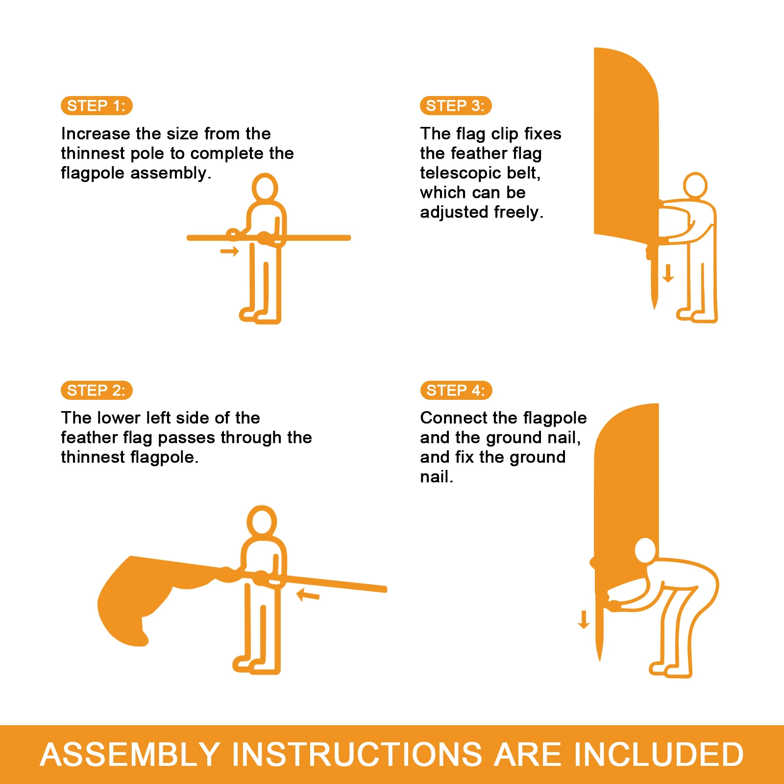 FSFLAG 1 шт. 280 см открытый флаг с перьями флагштоком рекламный наружный баннер