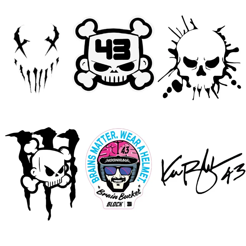 Автомобильная наклейка с черепом 43 Ken блока мотоцикла внедорожник гоночный