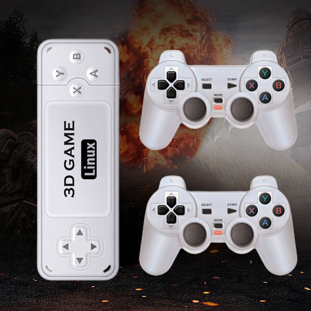 

Y6 Wireless Retro Game Console 4K/HDMI-Compatible Output Emuelec4.3 with Dual 2.4G Wireless Controllers Gift for Kids and Adults