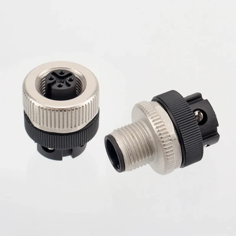 Водонепроницаемые авиационные разъемы M12 Male Female 2 3 4 5 8 Pin экранированные кода A/D