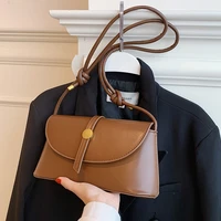 solid color pu leather shoulder bags simple handbags new small crossbody bag female messenger bag