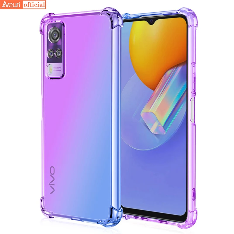 Противоударный силиконовый чехол из ТПУ для Vivo Y20 Y20S Y30 Y70 Y11S Y12S Y91C Y31 Y51 Y53S Y72 Y21 Y21S Y33S