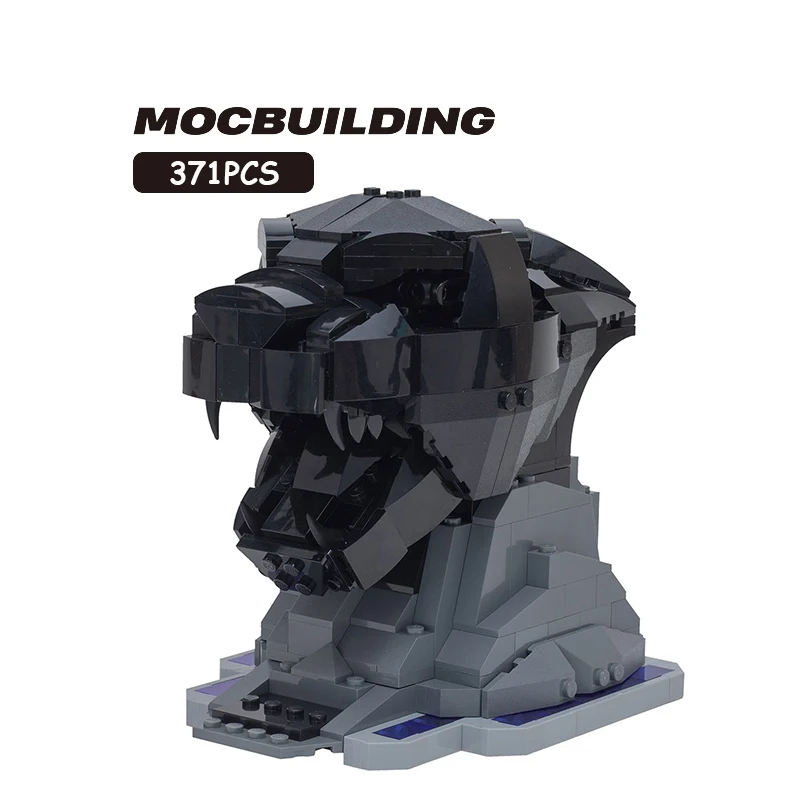 

MOC Building Blocks Wakanda Black Panther Statu Model Movie Bionic Animal Series DIY Assembled Bricks Children Toys 371PCS